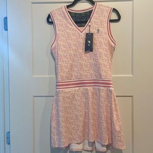 William Murray sleeveless golf dress pink yellow white small NWT ⛳️